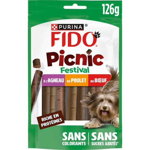 Fido Picnic Friandises au Bœuf, Poulet et Agneau pour Chien  x15 126g