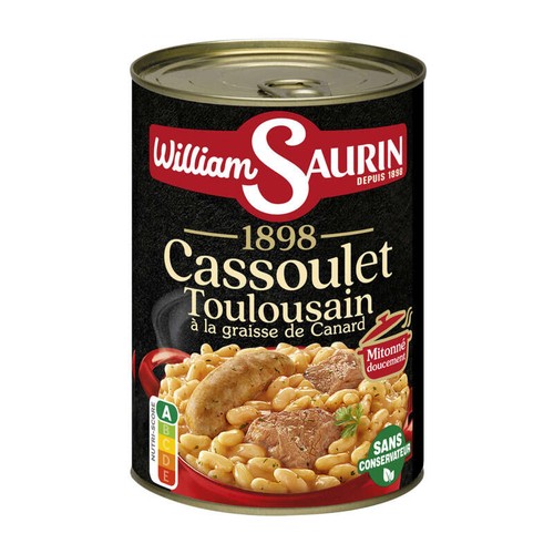 William Saurin Cassoulet Toulousain à la graisse d'oie 420g