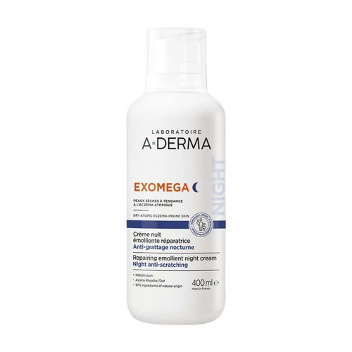 A-Derma Exomega Control Crème Nuit Émolliente Réparatrice 400ml