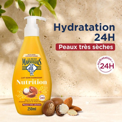 Le Petit Marseillais Lait Soin Nutrition Amandes 250ml