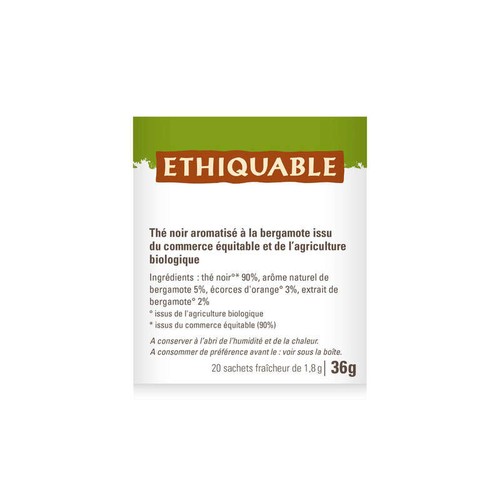 Ethiquable Thé Earl Grey Bio 36g