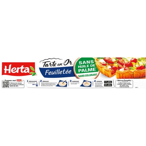 Herta Tarte en Or Pâte Feuilletée Sans Huile de Palme 230g