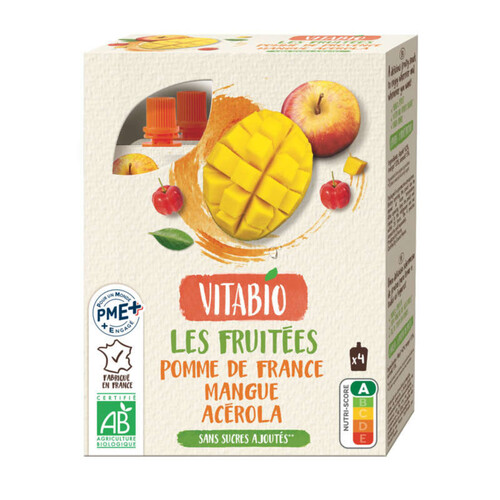 [Par Naturalia] Gourde Fruits Pomme de Provence Mangue Acérola Bio 4 x 120ml