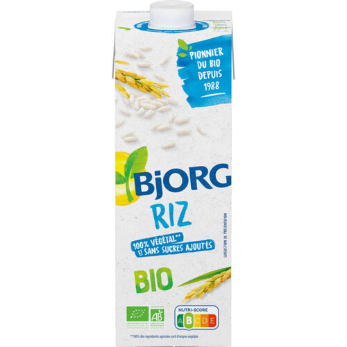 Bjorg Boisson Végétale Riz Nature Bio 1L