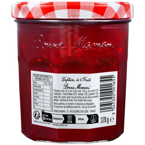 Bonne Maman Confiture Aux 4 Fruits 370g