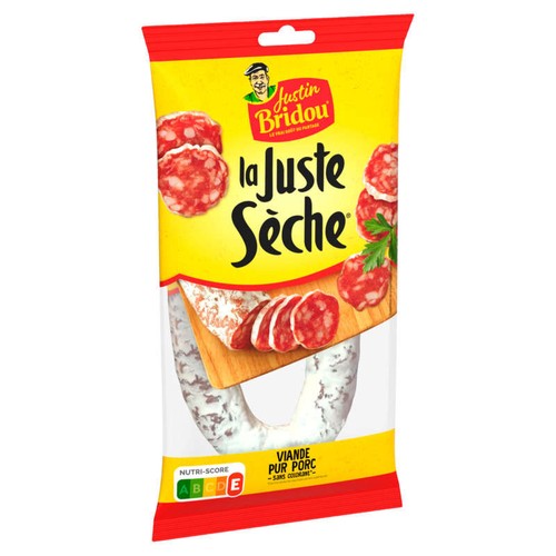 Justin Bridou saucisson Juste Sèche pur porc nature 275g