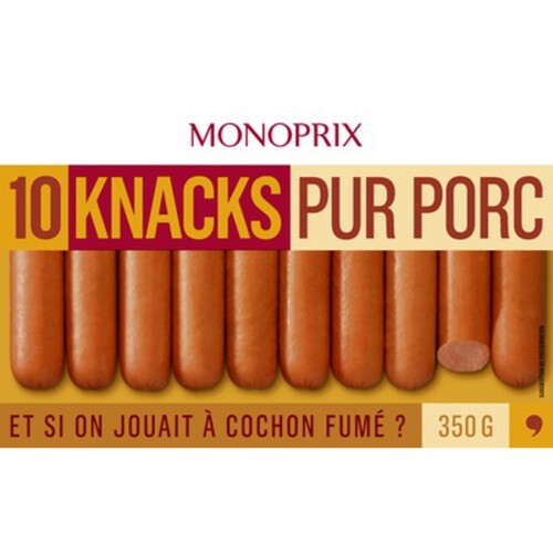 Monoprix Knacks Pur Porc 350G