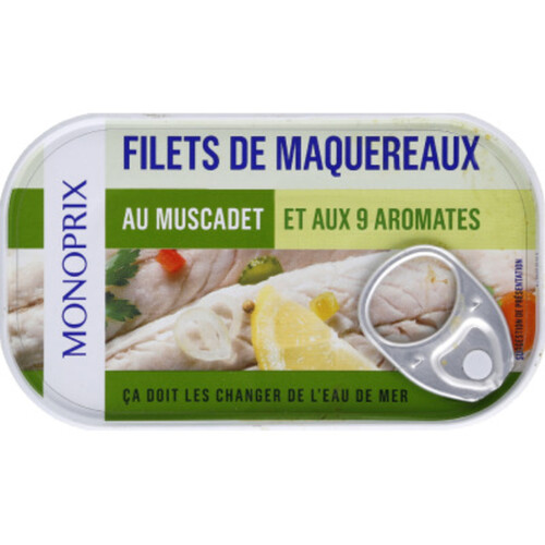 Monoprix Filets de Maquereaux au Muscadet et aux 9 Aromates 65,7g