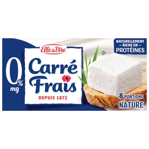 Elle & Vire Carré Frais Nature 0% 8 Portions x25g