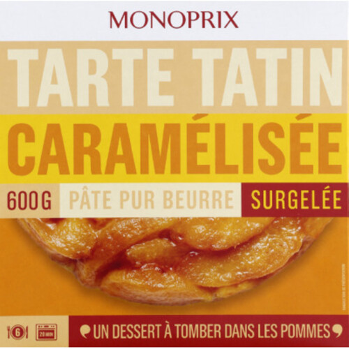 Monoprix Tarte Tatin Caramélisée Pâte Pur Beurre Surgelée 600 G