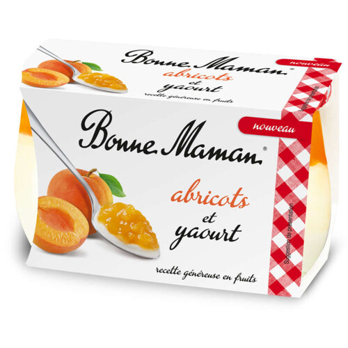 Bonne Maman dessert abricot et yaourt 2x 125g