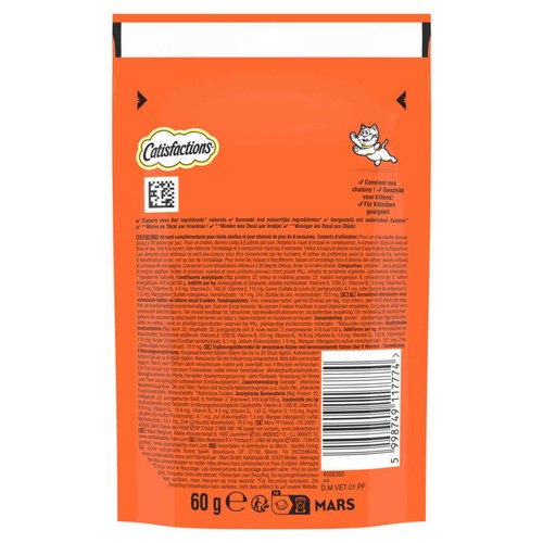Catisfactions Friandises au poulet pour chat et chaton 60g