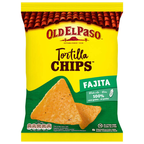 Old El Paso Tortilla Chips Goût Fajitas 40G