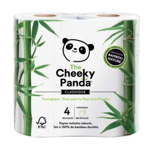 The Cheeky Panda Papier Toilette 100% Bambou Pack x4