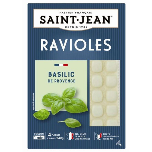 Saint Jean ravioles basilic de provence 4 plaques 240g