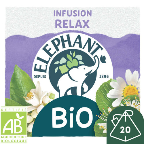 Elephant Infusion Camomille Tilleul Bio Relax x20