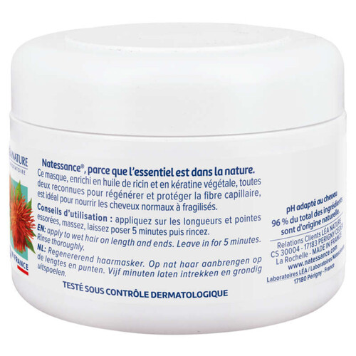 [Para] Natessance Masque Capillaire Régénérant Kératine et Ricin 200ml