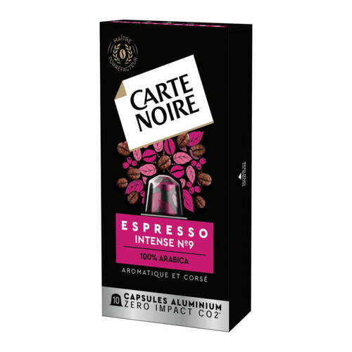 Carte Noire Capsules Aluminium Espresso Intense N°9 x10-55g