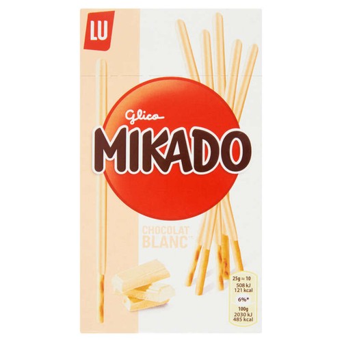 Lu Mikado Biscuits nappés au Chocolat Blanc 90g