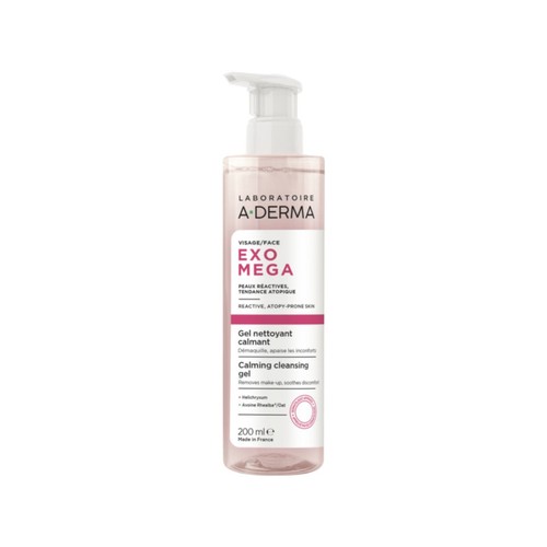 A-Derma Exomega Gel Nettoyant Calmant visage 200ml