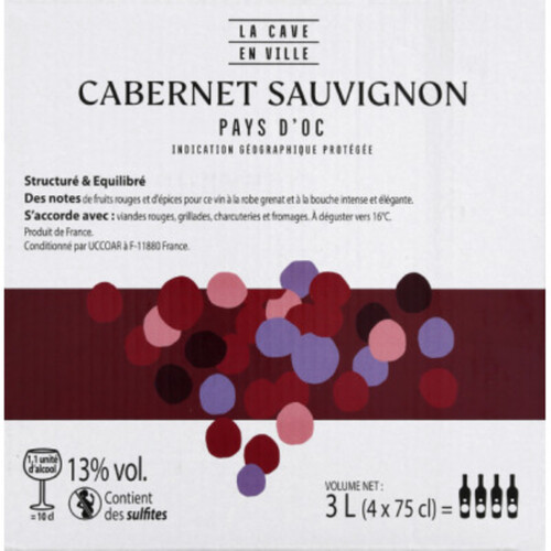 Monoprix Cabernet Sauvignon Igp cubi 3l