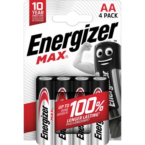 Energizer Piles Alcalines Max Aa/Lr6, Pack de 4