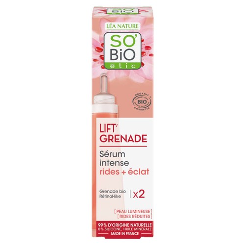 SO'BiO Étic Sérum lissant ride + éclat, Lift'Grenade 30ml
