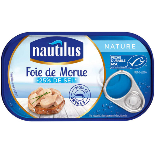 Nautilus Foie de Morue -25% De Sel 120g