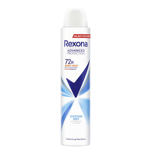 Rexona Déodorant Femme Spray Anti-Transpirant 72H Cotton Dry 200Ml