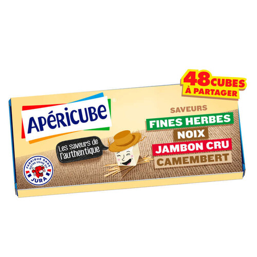 Apericube Fromage apéritif Saveurs de l'Authentique 48 cubes 250g