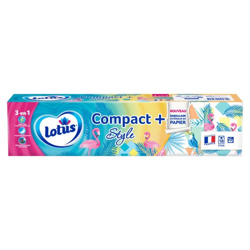 Lotus Etuis Mouchoirs Compact+ Style x18
