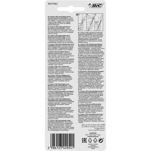 Bic Stylo-Bille 4 Couleurs Et Porte-Mine Hb 0,7Mm