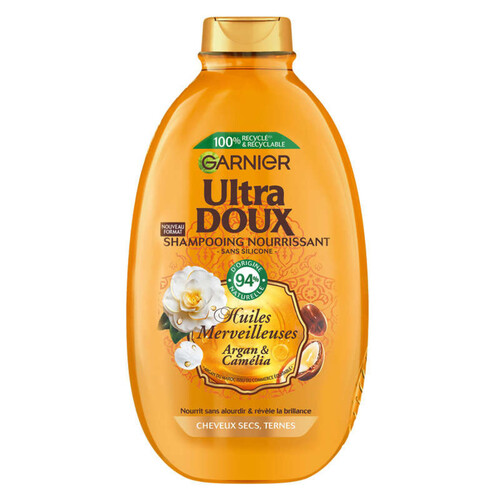 Garnier Ultra Doux shampooing nourrissant huiles Argan et Camélia 600ml