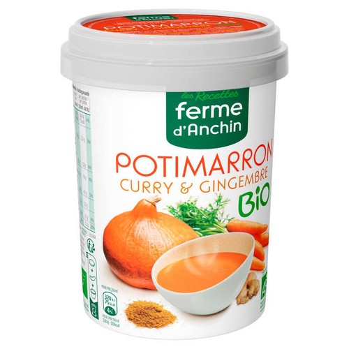 Ferme D'Anchin soupe bio potimarron gingembre & curry 500ml