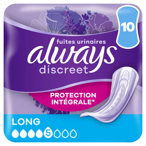 Always Discreet serviettes incontinence long x10