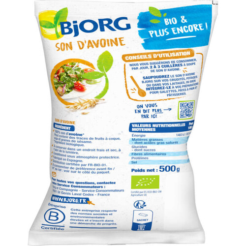 Bjorg Son D'Avoine Bio 500G