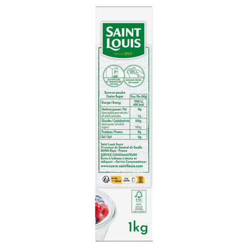 Saint Louis Sucre En Poudre Etui Bec Verseur 1Kg