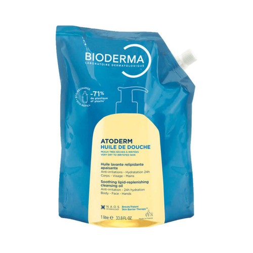 Bioderma Atoderm Huile de Douche Éco-Recharge 1L