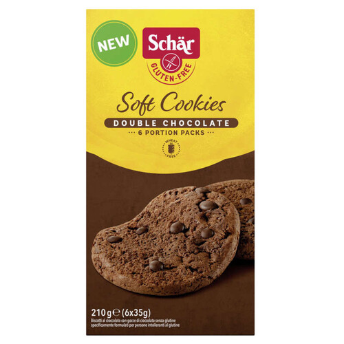 Schär soft cookies double chocolate 210g