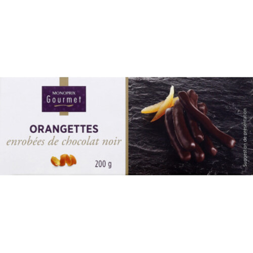 Monoprix Gourmet Orangettes Au Chocolat Noir 200G