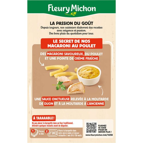 Fleury Michon Macaroni au poulet sauce moutarde 280g