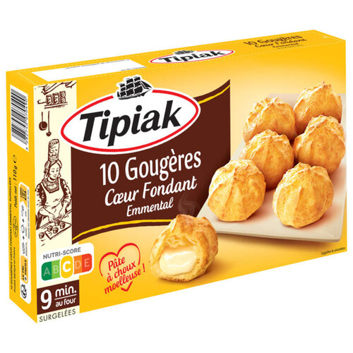 Tipiak Gougères Coeur Fondant Emmental x10 110g