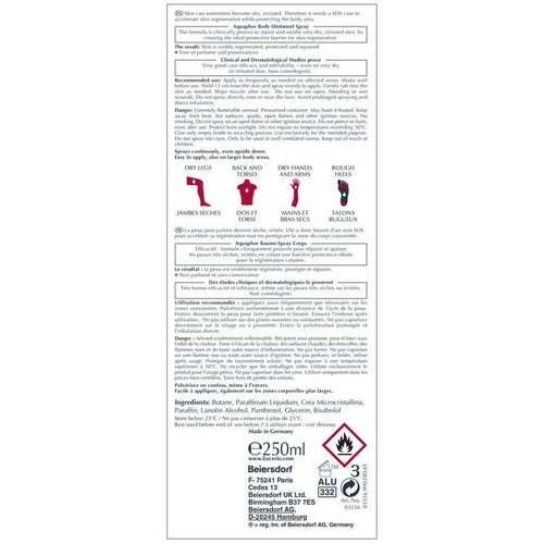 Eucerin Aquaphor Baume-Spray Corps 250ml