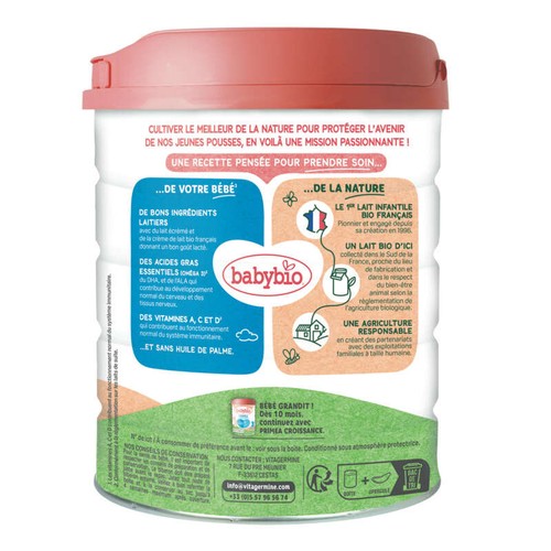 Babybio Primea lait de 6 à 12 mois 800g