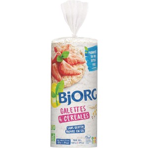 Bjorg Galettes 4 céréales, pauvre en sel, Bio 130g