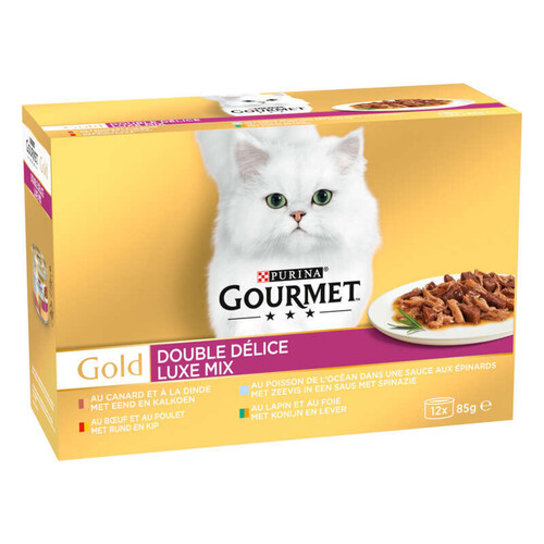 Purina Gourmet Gold Double Délice Bouchées en Sauce Chat 12x85g