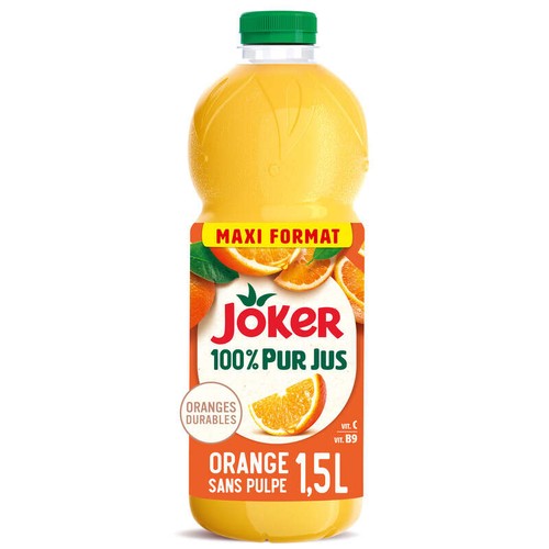 Joker Pur jus d'orange sans pulpe 1,5L