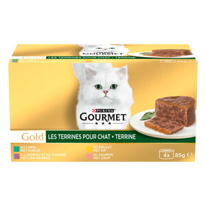 Purina Gourmet Gold Les Terrines pour chat 4 x 85 g
