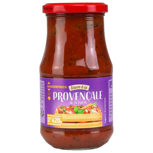 Leader Price Sauce à la Provençale au Basilic 420g