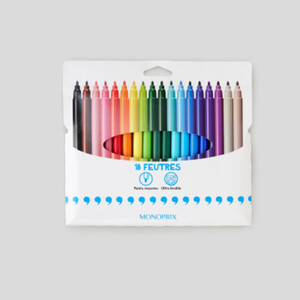 Monoprix Maison 24 crayons de couleur 18cm 